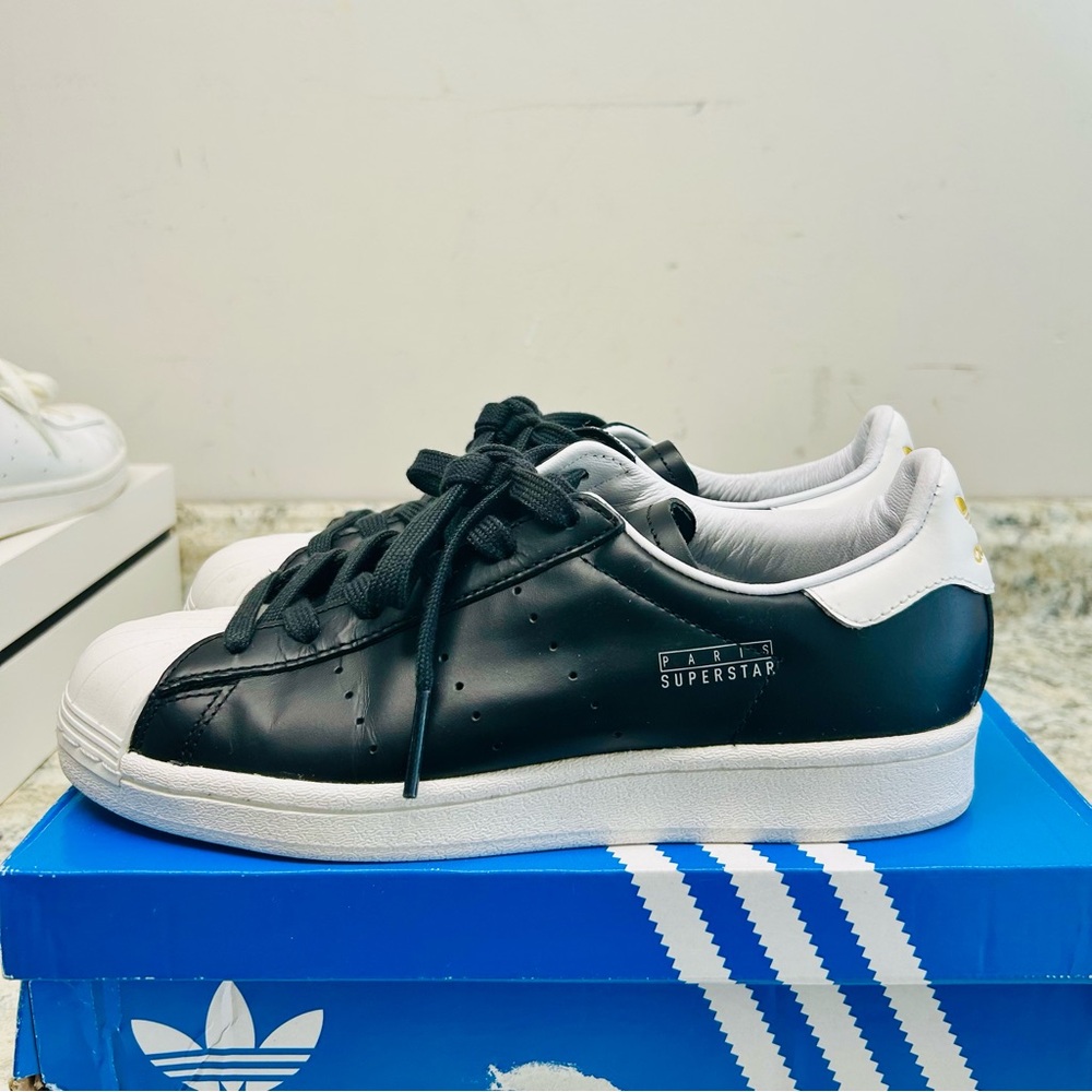 adidas RARE LIMITED EDITION! SUPERSTAR PURE PARIS FV3015 BLACK M5.5/W7
